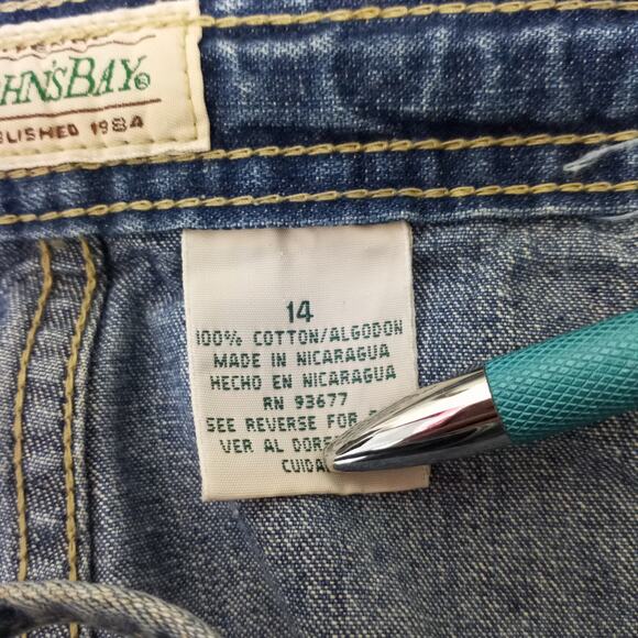 VINTAGE~100% Cotton High Rise Mom Jeans Relaxed 14 - Picture 6 of 7